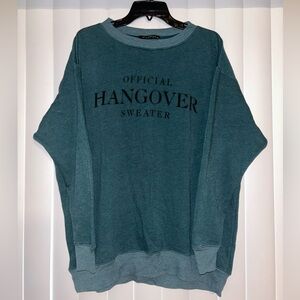 WILDFOX Blue/Teal Oversized “Official Hangover Sweater” Sweater